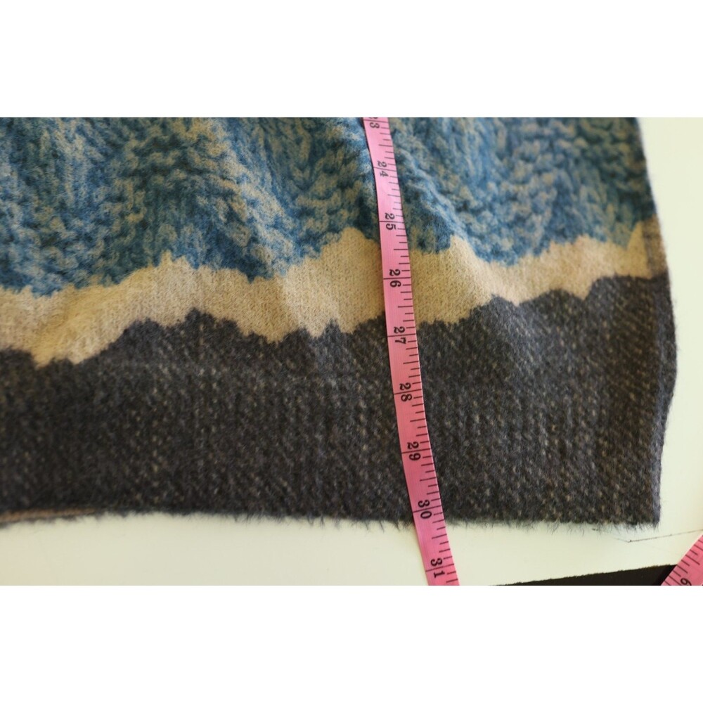 YESNO Womens Whimsical AOP Cat Print Button Oversize Sweater Wool Blend - Picture 8 of 11